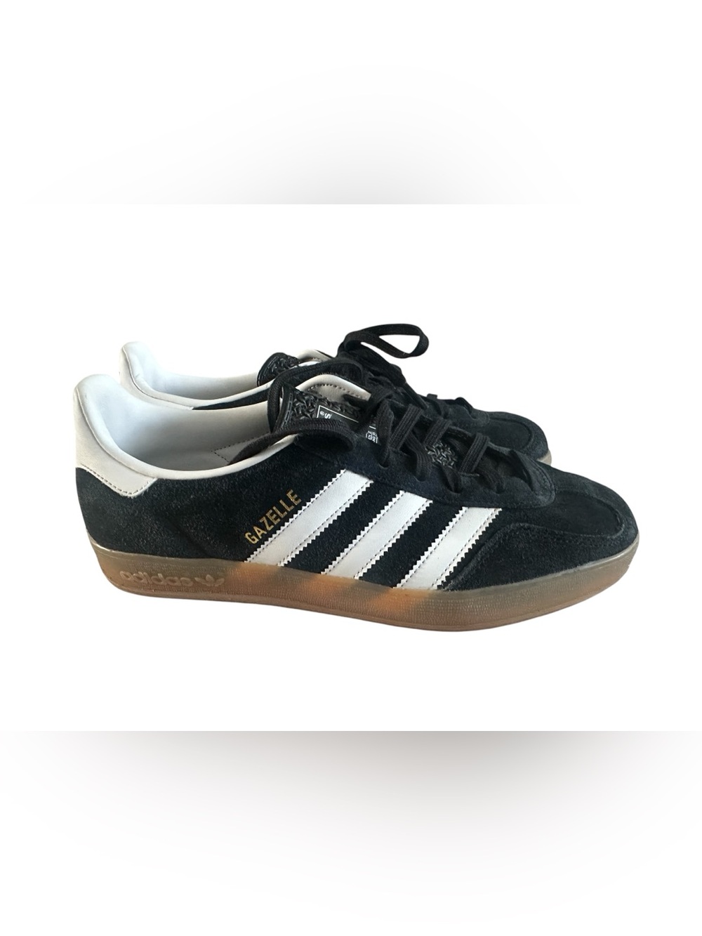adidas Gazelle Women’s Sneakers Black White Gum - Picture 8 of 12